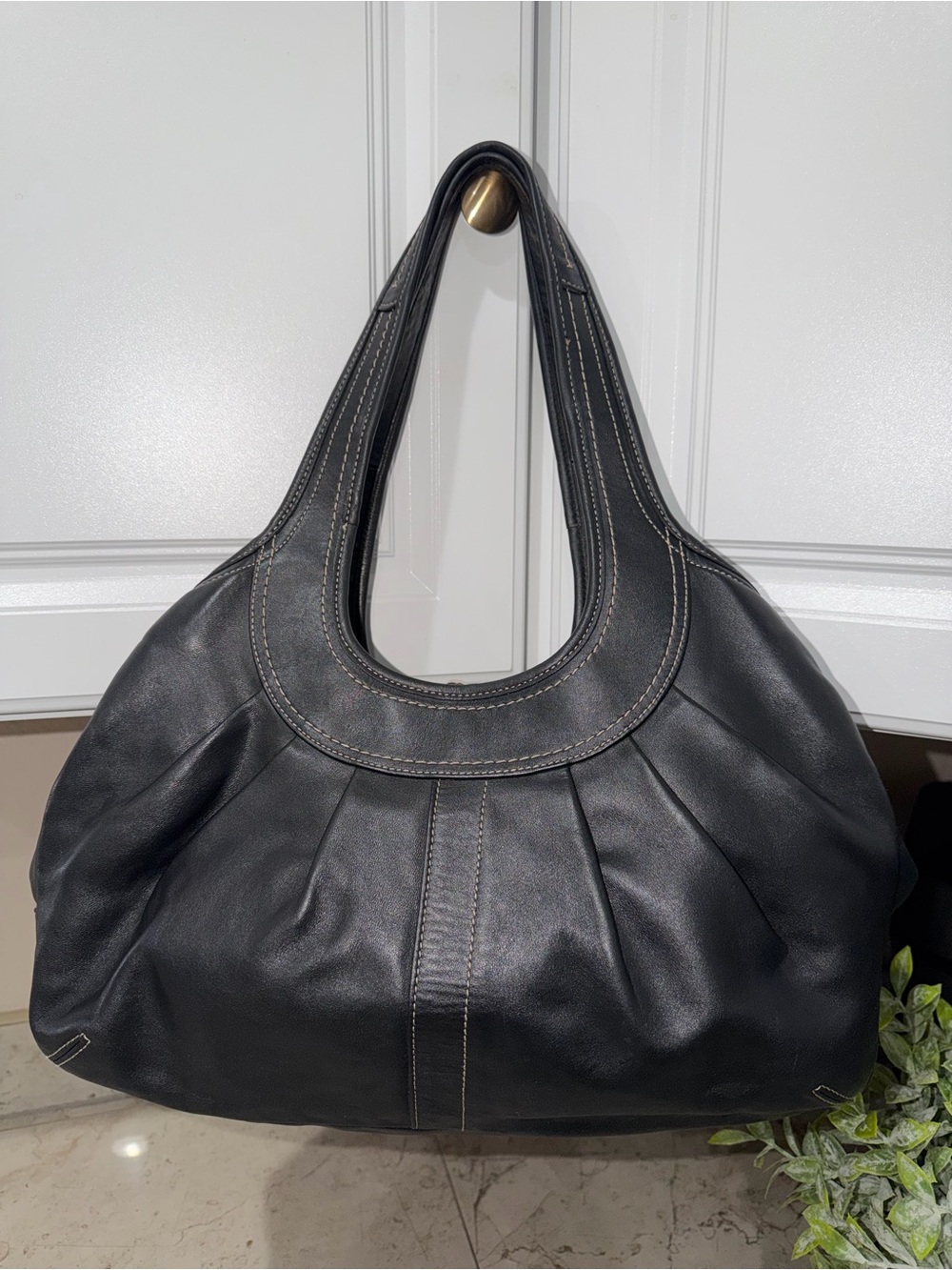 Coach Ergo Black Leather Shoulder Bag with Kisslock - Picture 2 of 14